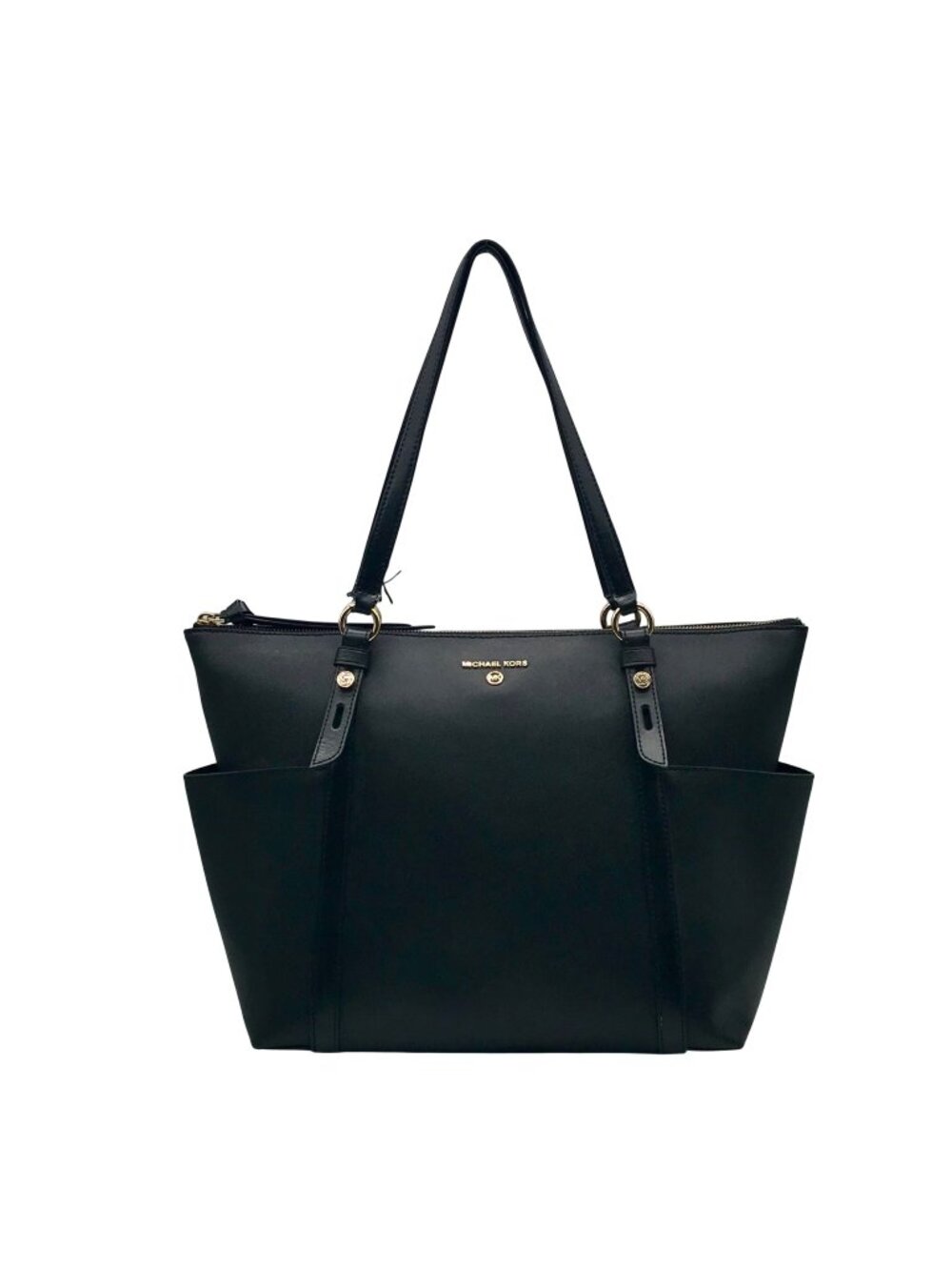 Michael Kors Black Leather Tote Bag